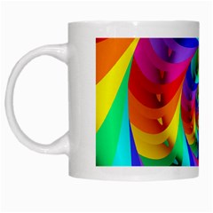 Psychedelic Rainbow Spiral White Mug from ArtsNow.com Left