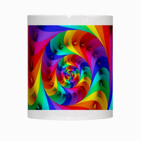 Psychedelic Rainbow Spiral White Mug from ArtsNow.com Center