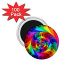 Psychedelic Rainbow Spiral 1.75  Magnet (100 pack) 