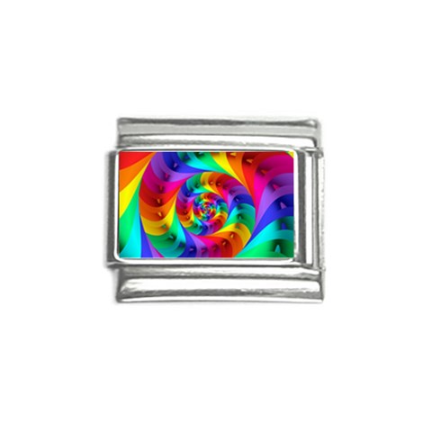 Psychedelic Rainbow Spiral Italian Charm (9mm) from ArtsNow.com Front