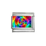 Psychedelic Rainbow Spiral Italian Charm (9mm)