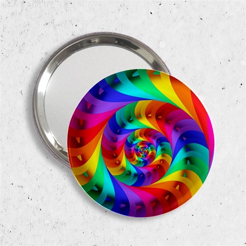 Psychedelic Rainbow Spiral 2.25  Handbag Mirror from ArtsNow.com Front