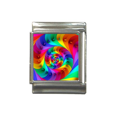 Psychedelic Rainbow Spiral Italian Charm (13mm) from ArtsNow.com Front