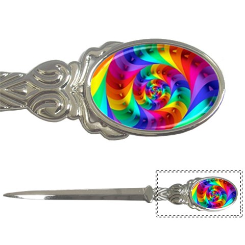 Psychedelic Rainbow Spiral Letter Opener from ArtsNow.com Front