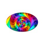 Psychedelic Rainbow Spiral Sticker (Oval)