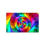 Psychedelic Rainbow Spiral Sticker (Rectangular)