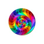 Psychedelic Rainbow Spiral Magnet 3  (Round)