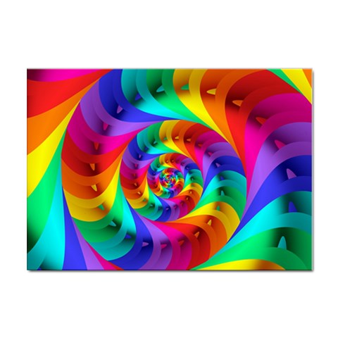 Psychedelic Rainbow Spiral Sticker A4 (10 pack) from ArtsNow.com Front