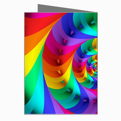 Psychedelic Rainbow Spiral Greeting Card from ArtsNow.com Right