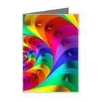 Psychedelic Rainbow Spiral Mini Greeting Card