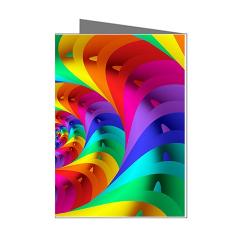 Psychedelic Rainbow Spiral Mini Greeting Cards (Pkg of 8) from ArtsNow.com Left