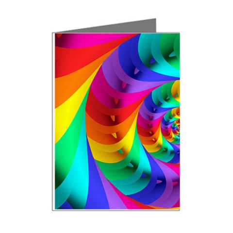 Psychedelic Rainbow Spiral Mini Greeting Cards (Pkg of 8) from ArtsNow.com Right