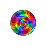 Psychedelic Rainbow Spiral Hat Clip Ball Marker