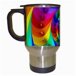 Psychedelic Rainbow Spiral Travel Mug (White)