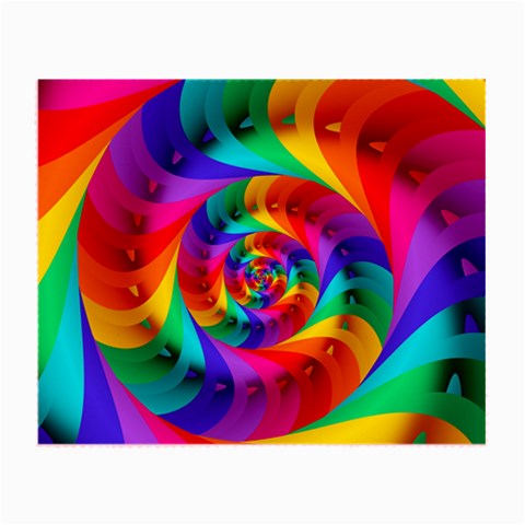 Psychedelic Rainbow Spiral Small Glasses Cloth from ArtsNow.com Front