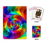 Psychedelic Rainbow Spiral Playing Cards Single Design