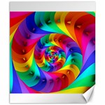 Psychedelic Rainbow Spiral Canvas 8  x 10 