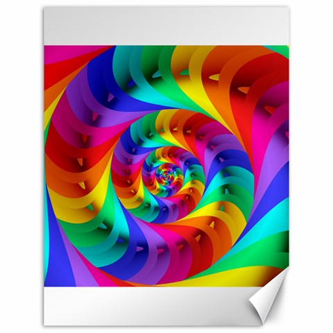 Psychedelic Rainbow Spiral Canvas 12  x 16  from ArtsNow.com 11.86 x15.41  Canvas - 1