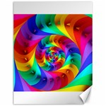 Psychedelic Rainbow Spiral Canvas 12  x 16 