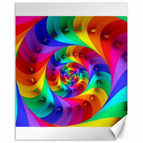 Psychedelic Rainbow Spiral Canvas 16  x 20  from ArtsNow.com 15.75 x19.29  Canvas - 1