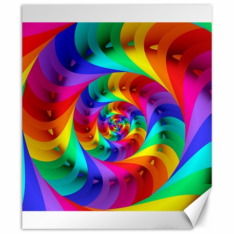 Psychedelic Rainbow Spiral Canvas 20  x 24  from ArtsNow.com 19.57 x23.15  Canvas - 1