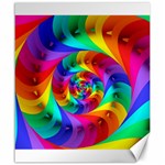 Psychedelic Rainbow Spiral Canvas 20  x 24 