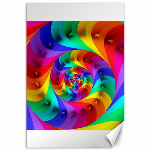 Psychedelic Rainbow Spiral Canvas 20  x 30  from ArtsNow.com 19.62 x28.9  Canvas - 1