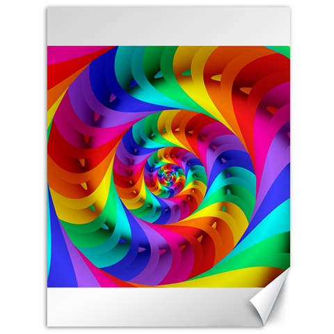 Psychedelic Rainbow Spiral Canvas 36  x 48  from ArtsNow.com 35.26 x46.15  Canvas - 1