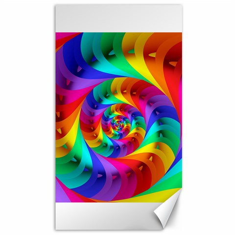 Psychedelic Rainbow Spiral Canvas 40  x 72  from ArtsNow.com 39.28 x69.23  Canvas - 1