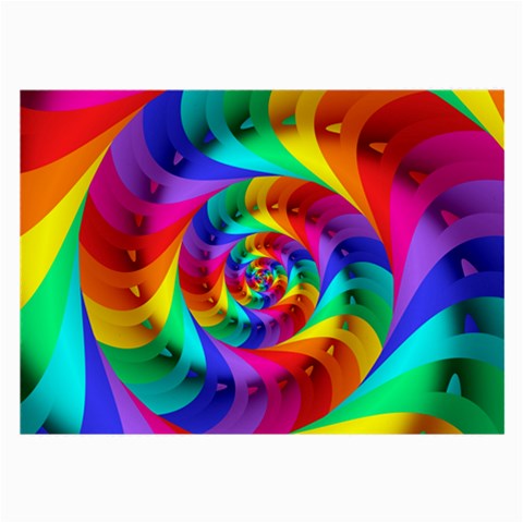 Psychedelic Rainbow Spiral Large Glasses Cloth from ArtsNow.com Front