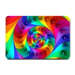 Psychedelic Rainbow Spiral Small Doormat