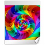 Psychedelic Rainbow Spiral Canvas 11  x 14 