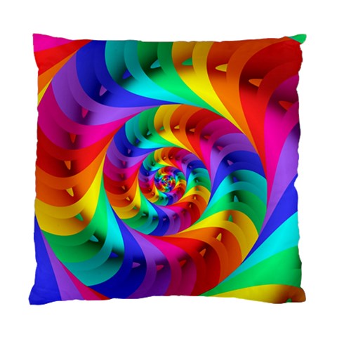 Psychedelic Rainbow Spiral Standard Cushion Case (Two Sides) from ArtsNow.com Back