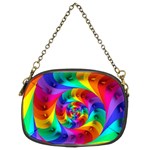 Psychedelic Rainbow Spiral Chain Purse (Two Sides)