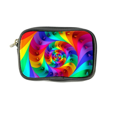 Psychedelic Rainbow Spiral Coin Purse from ArtsNow.com Front