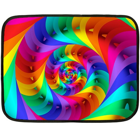 Psychedelic Rainbow Spiral Double Sided Fleece Blanket (Mini) from ArtsNow.com 35 x27  Blanket Front