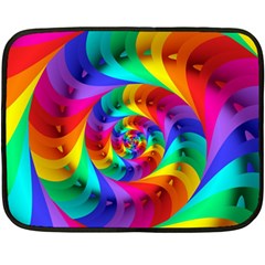 Psychedelic Rainbow Spiral Double Sided Fleece Blanket (Mini) from ArtsNow.com 35 x27  Blanket Back