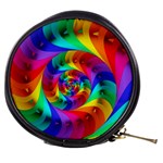 Psychedelic Rainbow Spiral Mini Makeup Bag