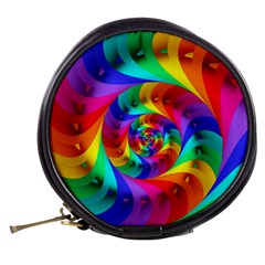 Psychedelic Rainbow Spiral Mini Makeup Bag from ArtsNow.com Back