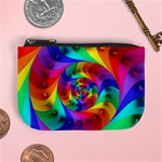 Psychedelic Rainbow Spiral Mini Coin Purse