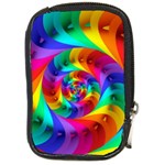 Psychedelic Rainbow Spiral Compact Camera Leather Case