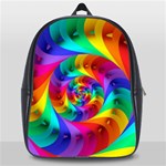 Psychedelic Rainbow Spiral School Bag (Large)