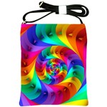 Psychedelic Rainbow Spiral Shoulder Sling Bag