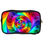 Psychedelic Rainbow Spiral Toiletries Bag (Two Sides)