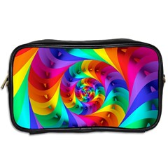 Psychedelic Rainbow Spiral Toiletries Bag (Two Sides) from ArtsNow.com Back