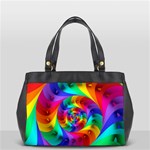 Psychedelic Rainbow Spiral Oversize Office Handbag