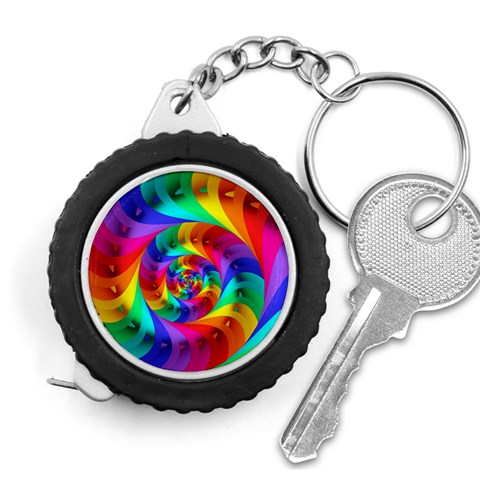 Psychedelic Rainbow Spiral Measuring Tape from ArtsNow.com Front