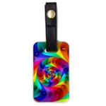 Psychedelic Rainbow Spiral Luggage Tag (one side)