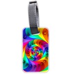 Psychedelic Rainbow Spiral Luggage Tag (two sides)