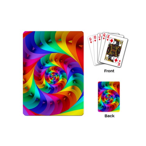 Psychedelic Rainbow Spiral Playing Cards (Mini) from ArtsNow.com Back